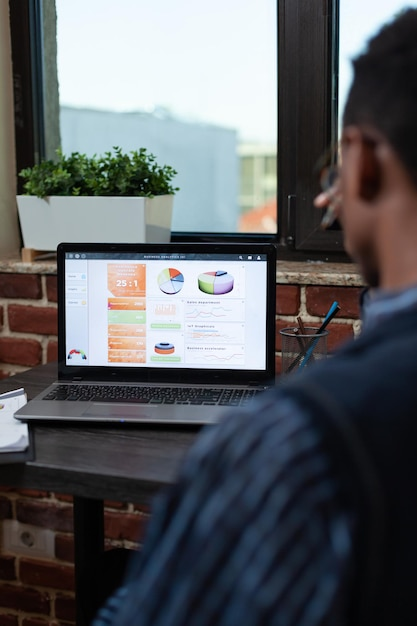 shoulder view startup employee a